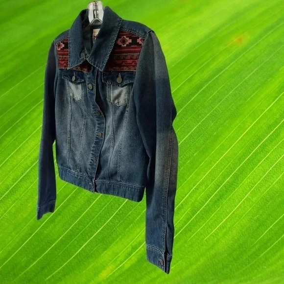 Mudd denim jean jacket size M blue color - Picture 2 of 10